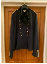 Load image into Gallery viewer, Ralph Lauren Denim Supply Navy Gold Military Officer Peplum Jacket
