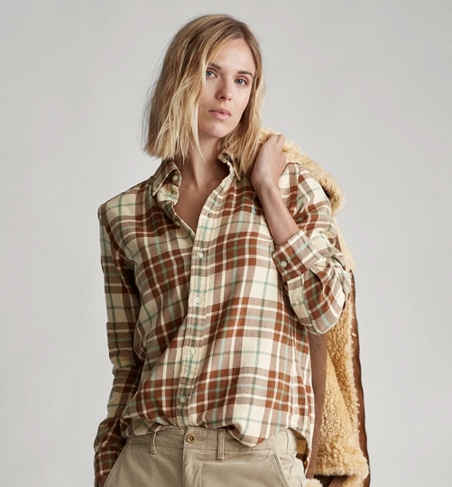 Plaid Cotton Twill Shirt